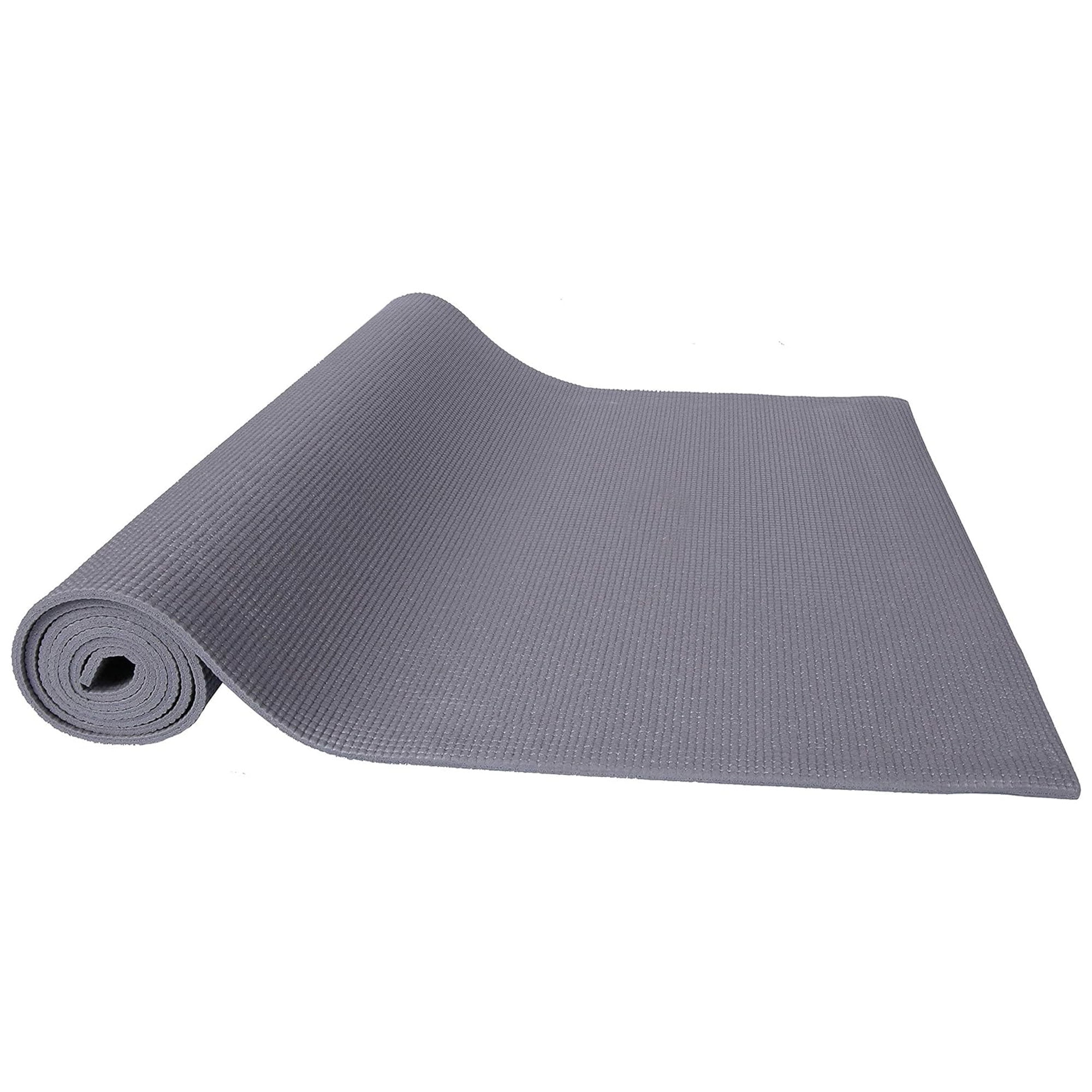 Signature Fitness All Purpose High Density No Tear Exercise Yoga Mat, Gray