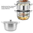 thumbnail image 3 of Steamer Pot for Cooking, 11inch Stainless Steel Steam Pots with Lid, Multipurpose Food Steamer Stock Pot Stainless Steel Steaming Pot Cookware for Vegetable, Dumpling, Stock, 3 of 8