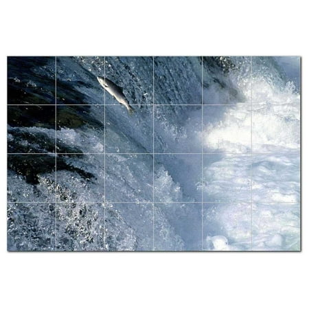 River Picture Ceramic Tile Mural Kitchen Backsplash Bathroom Shower 405748 L64