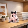 thumbnail image 6 of Sahpxhe Halloween Ghost Decor Party Tabletop Decorations, Rotating Acrylic Standee 2D Spinning Pumpkin Ghost Centerpiece Sign for Home Desk Bedroom Decor Pink, 6 of 7