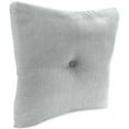 thumbnail image 6 of Jordan Manufacturing 23.5" x 24" Tahiti Gray Solid Square Tufted Outdoor Deep Seat Chair Back Cushion with Fabric Button (2 Pack), 6 of 10