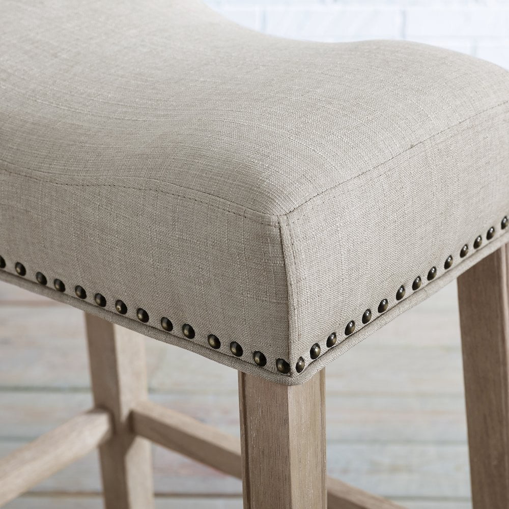 Roundhill Furniture CoCo 29" Bar Stool, Tan, Set of 2