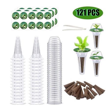 121 pack Garden Seed Pods Grow Anything Kit with Accessories Sponge Dome
