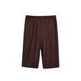 thumbnail image 3 of Women's Pajama Bottoms Dqueduo Women's Fashion Regular Waist Comfy Casual Exercise Pajama Shorts Mid Length Rayon Spandex Coffee XXXL, 3 of 5