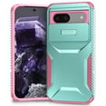 thumbnail image 2 of for Google Pixel 8a, Luxury Sliding Camera Cover Soft TPU + Hard PC Shockproof Drop Protective Hybrid Stylish Ultra Slim Frosted Anti-slip Grip Case for Google Pixel 8a, Green, 2 of 7