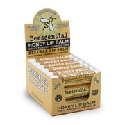 Beessential Natural Bulk Lip Balm 18 Pack For Men, Women, and Children. Great for Gifts, Showers, More (Honey)