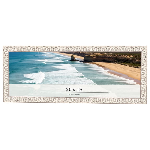 50x18 Frame White Real Wood Picture Frame Width 1.5 inches | Interior Frame Depth 0.5 inches |