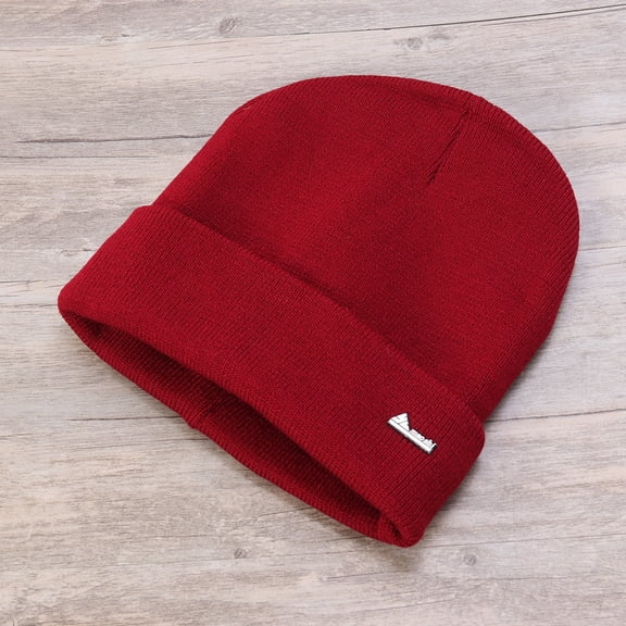 WHAMVOX Unisex Daily Beanie Stocking Hat Warm Polar Fleece Skull Plus Double Knit Sports Outdoor Ski (Wine Red)