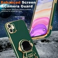 thumbnail image 3 of Compatible with iPhone 11 Case Cute 3D Astronaut Stand Design Camera Protection Shockproof Soft Back Cover for Apple iPhone 11 Phone Case Dark Green, 3 of 13