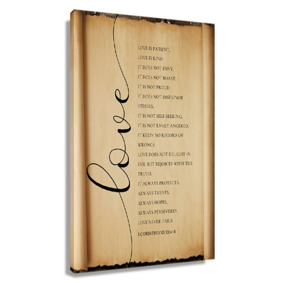 Love Is Patient Canvas Wall Art Paintings For Living Room Canvas Decor For Office Framed 20x30 in