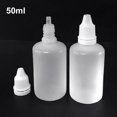 thumbnail image 3 of D-GROEE 10PCS Empty Refillable Plastic Squeezable Eye Liquid Dropper Bottles Containeer Essential Oil Eye Liquid Storage Pot Jar 50ml Portable Travel Bottes, 3 of 6