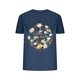 thumbnail image 1 of Blusas de Verano de las Mujeres Flor Impresa Cuello Redondo Manga Corta Superior, Verano Superior de las Mujeres, 1 of 8
