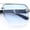 Silver Black - Blue, variant on Mens Euro Mafia Mob Rimless Bevel Lens Oversize Racer Sunglasses [Gold Brown - Brown]