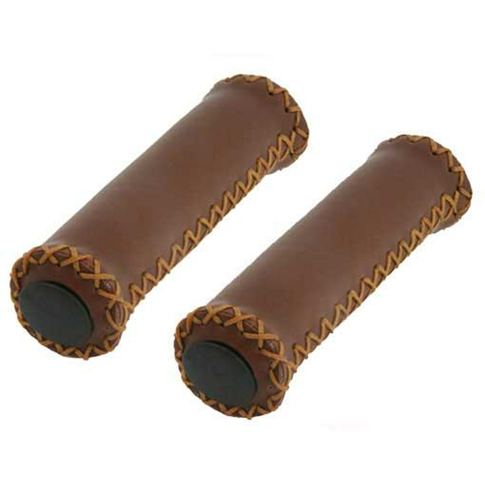 Grips Leather Brown Bike grips, bicycle grips, lowrider grips, beach