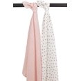 thumbnail image 1 of Baby Mini Panther Swaddle - Pañuelos para Envolver (2 Unidades, 100% algodón, absorbentes y de Secado rápido, multinción), Color Rosa Suave, 1 of 5