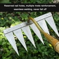 thumbnail image 3 of Mistaha Copper Plating Hoe Rake with High Hardness Tines and Multiple Rivets Reinforcement for Easy Soil Turning and Hoeing, Optional 4T/5T/6T/7T Types, 3 of 6