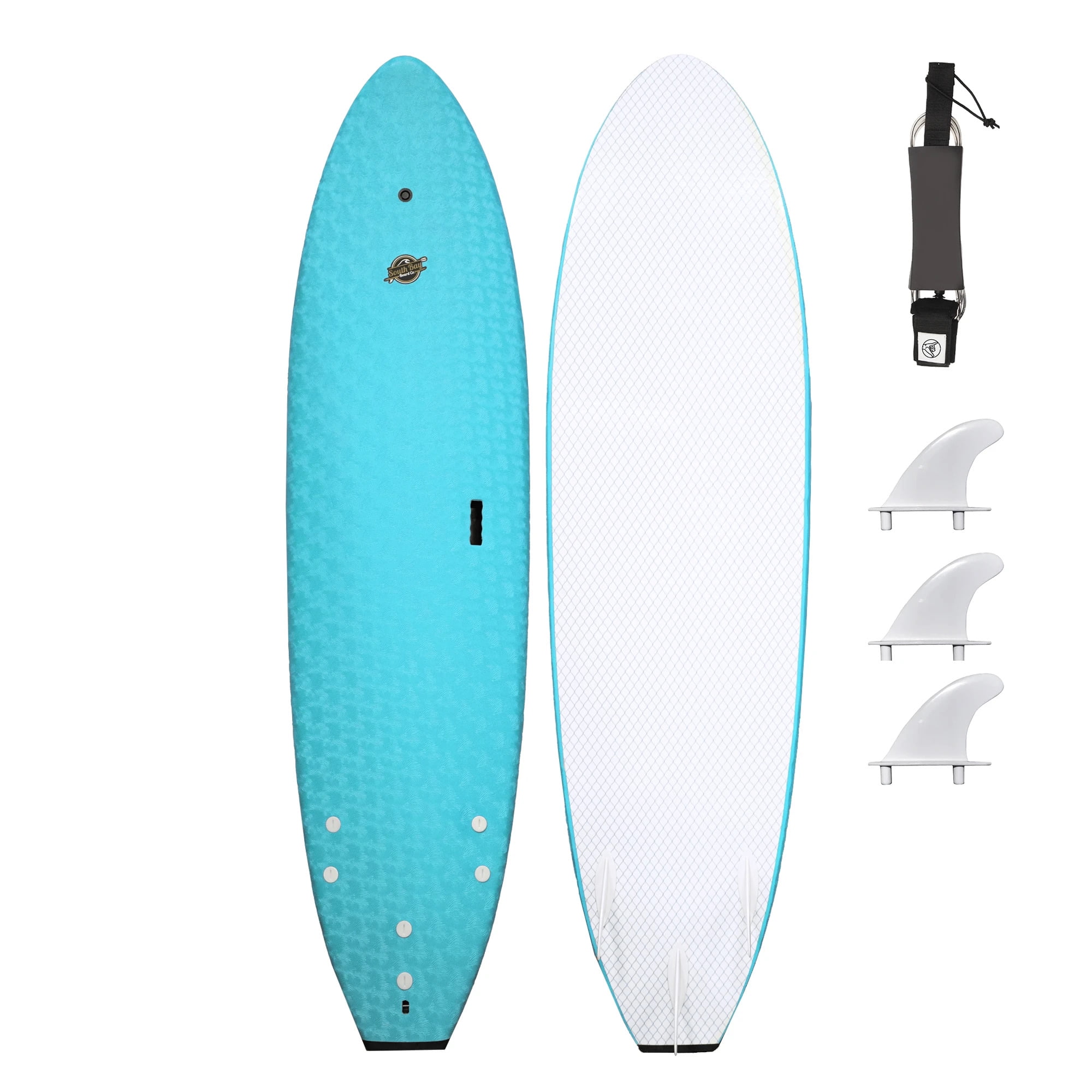 factor vee Kerel South Bay Board Co. - 7' / 8' / 8'8 Premium Foam Surfboards - Wax-Free  Soft-Top Surfboards - Best Beginner Surfboards for Kids & Adults ? Fins &  Leash Included - Patented
