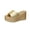 Gold, variant on Women's Litchi Texture Platform Wedge Slides, Open Toe Chunky Heel Mule Sandals, Versatile Summer Shoes for Beach, Vacation Gold 43