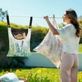 thumbnail image 2 of SEANATIVE Flower Leaves Clothespin Storage Hanger Bags Laundry Clothespin Bag Aesthetic Clothespin Bag Soft Hanging Storage Organizer for Home Outdoor Decoration, 2 of 7