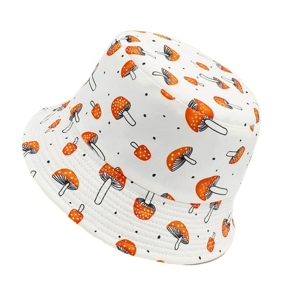 Jesscasday Breathable Bucket Hat for Girls Mushroom Reversible Funny Fisherman Hat