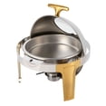 thumbnail image 4 of Visible Round Chafing Dish Set 6.3 Quart Stainless Steel Buffet Warmer Chafers 6, 4 of 12