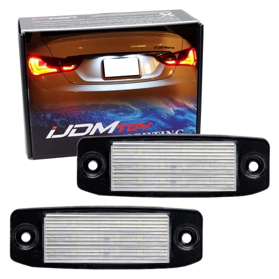 OEM-Fit 3W Full LED License Plate Light Kit For 11-14 Hyundai Sonata YF i45 i40, Powered by 18-SMD Xenon White LED