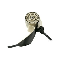 INSPIRE CHIC Satin Ribbon Shoelaces Double Layered Flat Snow Yarn Shoe Laces 1 Pair Black-Khaki 200cm/78.74"