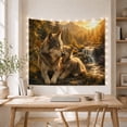 thumbnail image 5 of Large Adult Wolf With Wolf Resting Together Wilderness, Mystical Fantasy for Space Lovers, Galaxy Room Decor, Thanksgiving Hostess Gift, Tapestry Wall Hanging for Bedroom and Dorm, 5 of 7