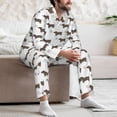 thumbnail image 6 of KLL Dachshund Dog Puppy Sleepwear Mens Flannel Pajamas,Long Cotton Pj Set, 6 of 7