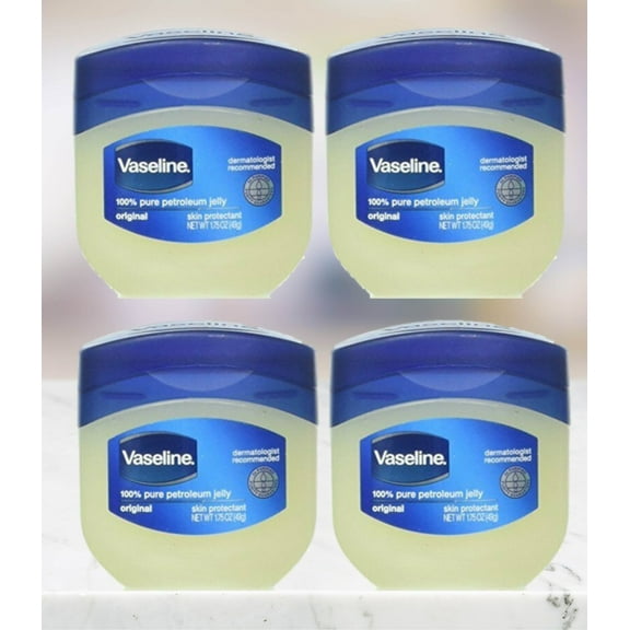 VASELINE ORIGINAL 1.75 Oz Skin Protective Pure Petroleum Healing Jelly 4 Pack