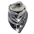 thumbnail image 1 of Women  Botanical Print Cotton Winter Warm Button Up Scarf, 1 of 3