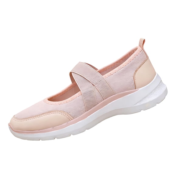 Domuza Mary Jane Shoes for Women Slip on Dressy Ballet Flats Shoes for Women 2026 Comfort Non-Slip Shoes for Casual Formal Work School Office Walking Pink 10(EU-43)