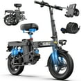 thumbnail image 2 of Adult Folding Electric Bicycle, Peak Power 740W Motor, 20 Mph Speed, 10-45-mile Range, 48V10AH/15AH Removable Battery, 14-inch Compact Size, Disc Brakes, City Commuting Electric Bike,, 2 of 9