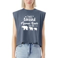 thumbnail image 2 of EcoLoom Twice Blessed Mama Bear Cap Sleeve Muscle Crop Shirt Women Sleeveless Baby Tee, 2 of 5