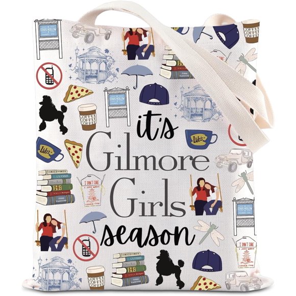 Gilmore TV Show Merchandise Tote Bag - Luke's Coffee, Rory Lorelai Lovers, It's Gilmore Girl Season Shoulder Bag Gift