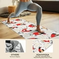 thumbnail image 4 of White Chicken Folk Pattern Hot Yoga Mat Towel Non Slip for Hot Yoga - Quick-Drying Yoga Mat Cover with 4 Corner Pockets with Travel Bag - Hot Yoga Towel Non Slip Grip Moisture Wicking Sweat 70"x26", 4 of 6