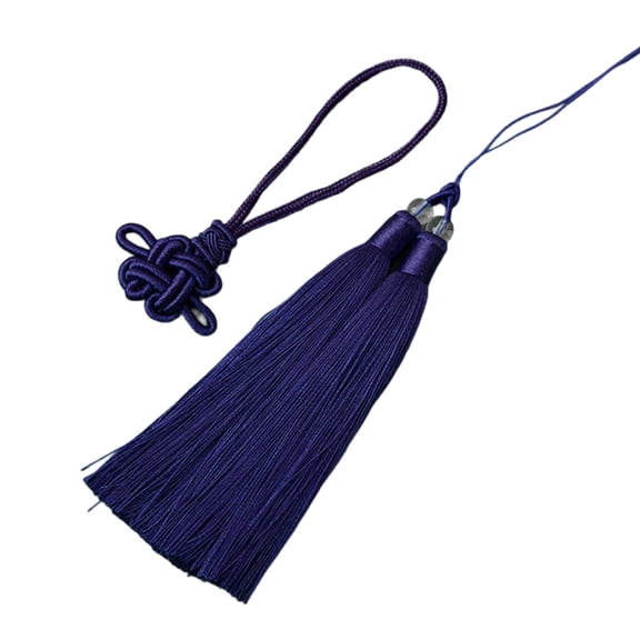FENOHREFE Elegant Double Tone Chinese Knot Tassels Ornament for Home and Car Decoration Traditional Happiness Fringes Pendant