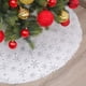 thumbnail image 5 of Falda de árbol de Navidad Hogar Escuela Centro comercial Oficina Árbol de Navidad Paño Alfombra Alfombra Decoración navideña, 122cm, Plata tholdsy HA000235-02B, 5 of 7