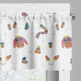thumbnail image 3 of Ambesonne Winter Valance Pack of 2, Christmas Clothes Pattern, 54"X18", White Coral Sky Blue, 3 of 5