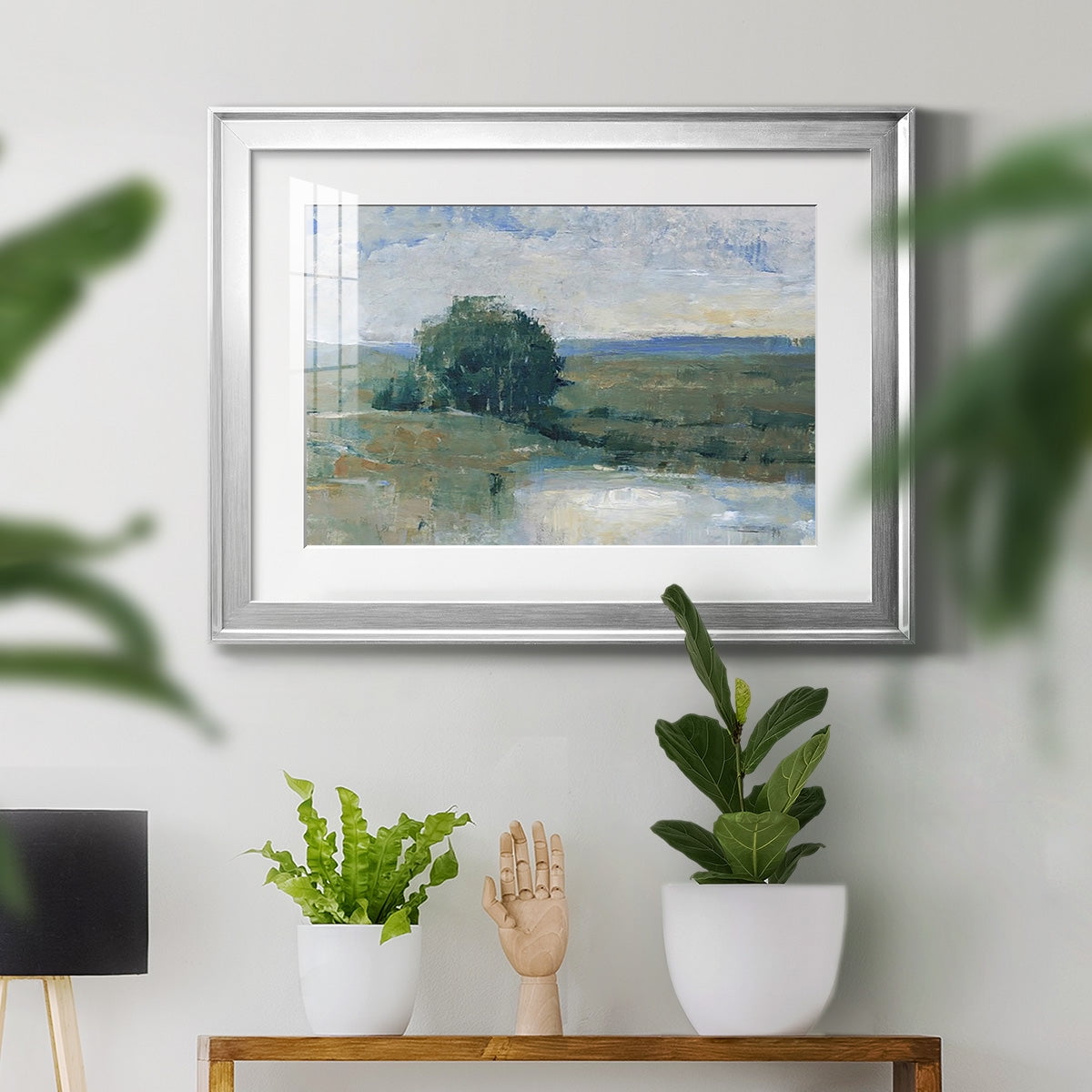 Riverbank Impression I Premium Framed Print - Ready to Hang