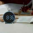 thumbnail image 2 of New Creative LED Alarm Clock: Battery-Powered, Plastic, Round, Adjustable Brightness, 3 AAA Batteries (7# Batteries) - No Batteries Included, 2 of 5
