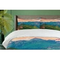 thumbnail image 4 of Ambesonne Mountain Duvet Cover Set, Summer Morning Mountains, Calking, Coral Teal Green, 4 of 6