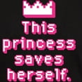 thumbnail image 3 of CafePress - This Princess Saves Herself Dark T Shirt - Men's Classic Graphic Cotton T-Shirt, 3 of 4