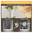 thumbnail image 5 of 36''x36'' Backlit Led Mirror for Bathroom Rectangular Frameless Wall Mirror Vanity Mirror with Light Rounded Corners, Shatter Proof, Dimmable, Smart 3-Color Lights,Tempered Glass, 5 of 9