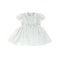 thumbnail image 3 of Girls- Embroidered White Cotton Puffed Sleeve Dress- Bonnet- Bloomers, 3 of 5