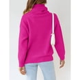 thumbnail image 4 of Womens Turtleneck Drop Shoulder Sweaters Chunky Knit Long Sleeve Oversized Pullover Jumper Tops, 4 of 5