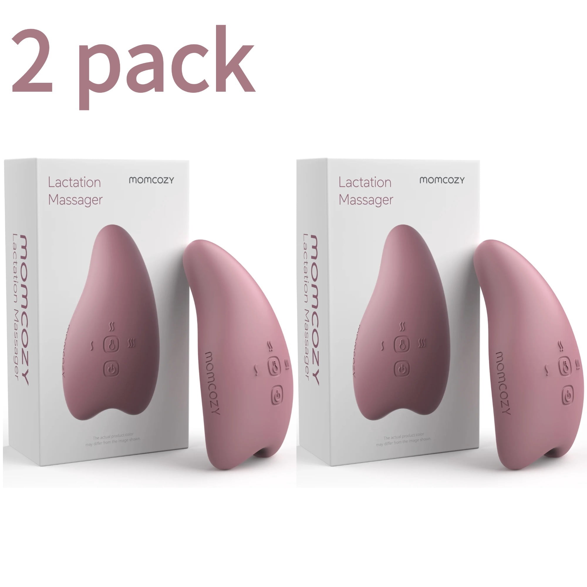 (2 pack) Momcozy Warming Lactation Massager for Breastfeeding Support 6 Vibration Modes, for Breast Pump A1