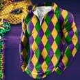 thumbnail image 2 of WEAIXIMIUNG Carnaval Homme Printemps et Été Fermeture Éclair Carnaval Manches Longues Col Rabattu Imprimé Complet T-Shirt de Fête, 2 of 4