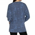 thumbnail image 2 of Women's Navy West Virginia Mountaineers Brandy Tie Dye Tri-Blend Long Sleeve Top, 2 of 2