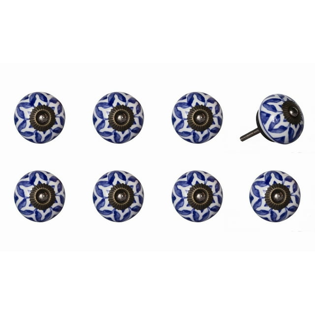 KNOB-IT VINTAGE HANDPAINTED CERAMIC KNOBS (8 Pack) K000001